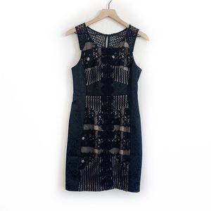 Anthropologie Black Lace Body Con Moulinette Soeurs Dress